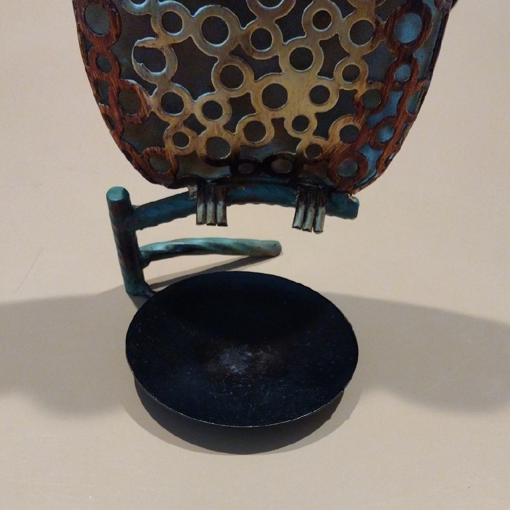 Home Interiors Metal Owl Decor - Brown and Gold - Picture 3 of 4
